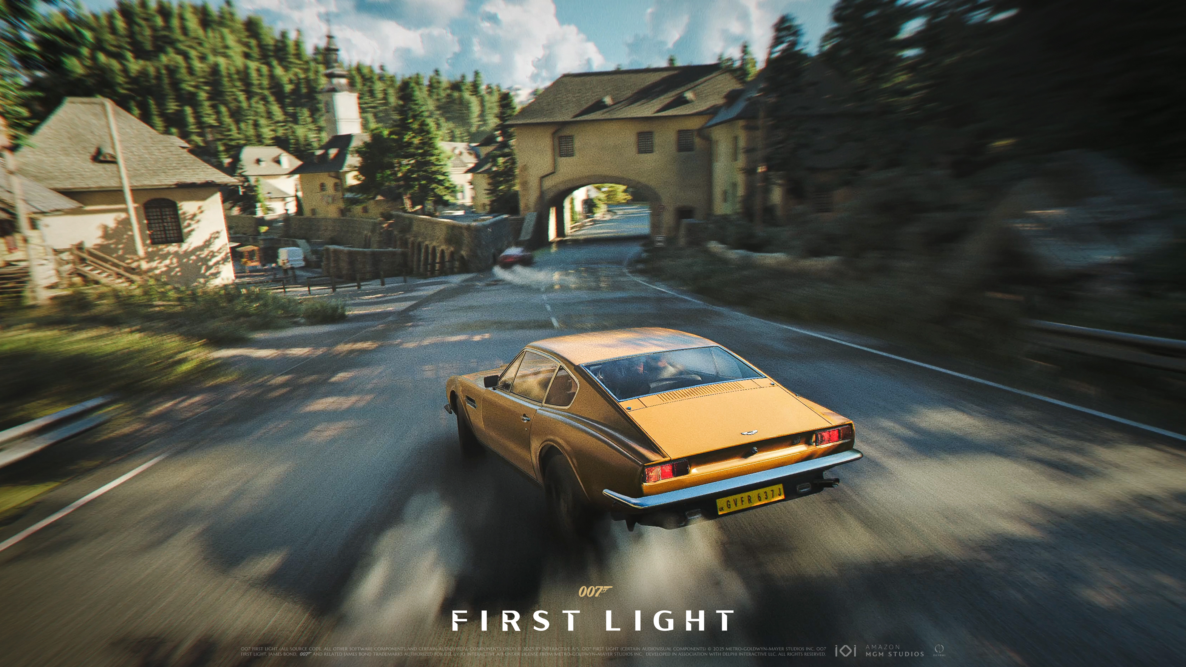007 First Light with car driving fast